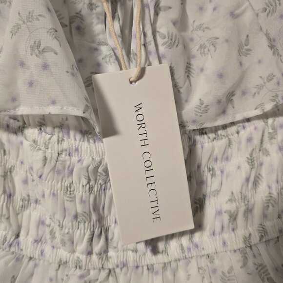 Astrid Ruffle Detail Maxi Dress in Lavender Floral - Bump Friendly - Picture 4 of 5